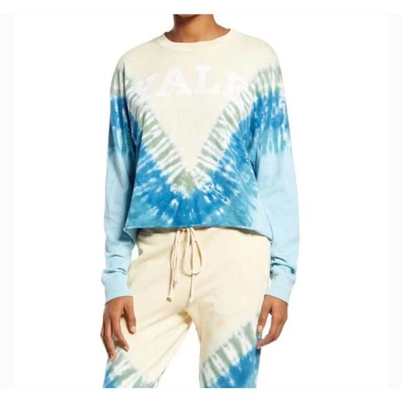 Daydreamer Nordstrom YALE Womens Tie Dye Long Sleeve sweatshirt top M - Picture 1 of 9
